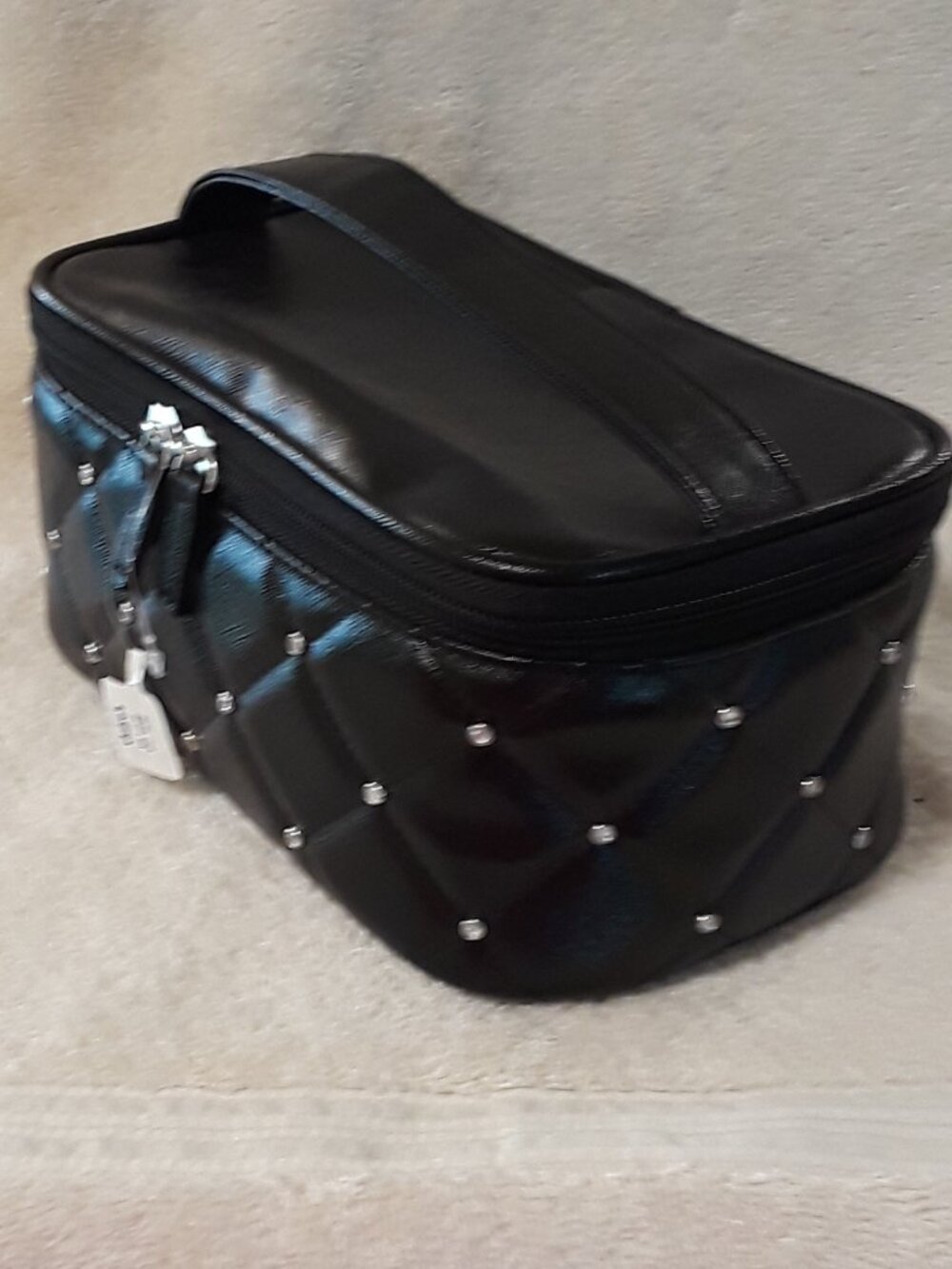 Claire's NWT Black Rhinestone Train Case Makeup Bag Vanity Travel Case Sparkle
